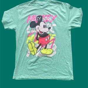 Disney Mint Green Mickey Mouse Short Sleeve Tee